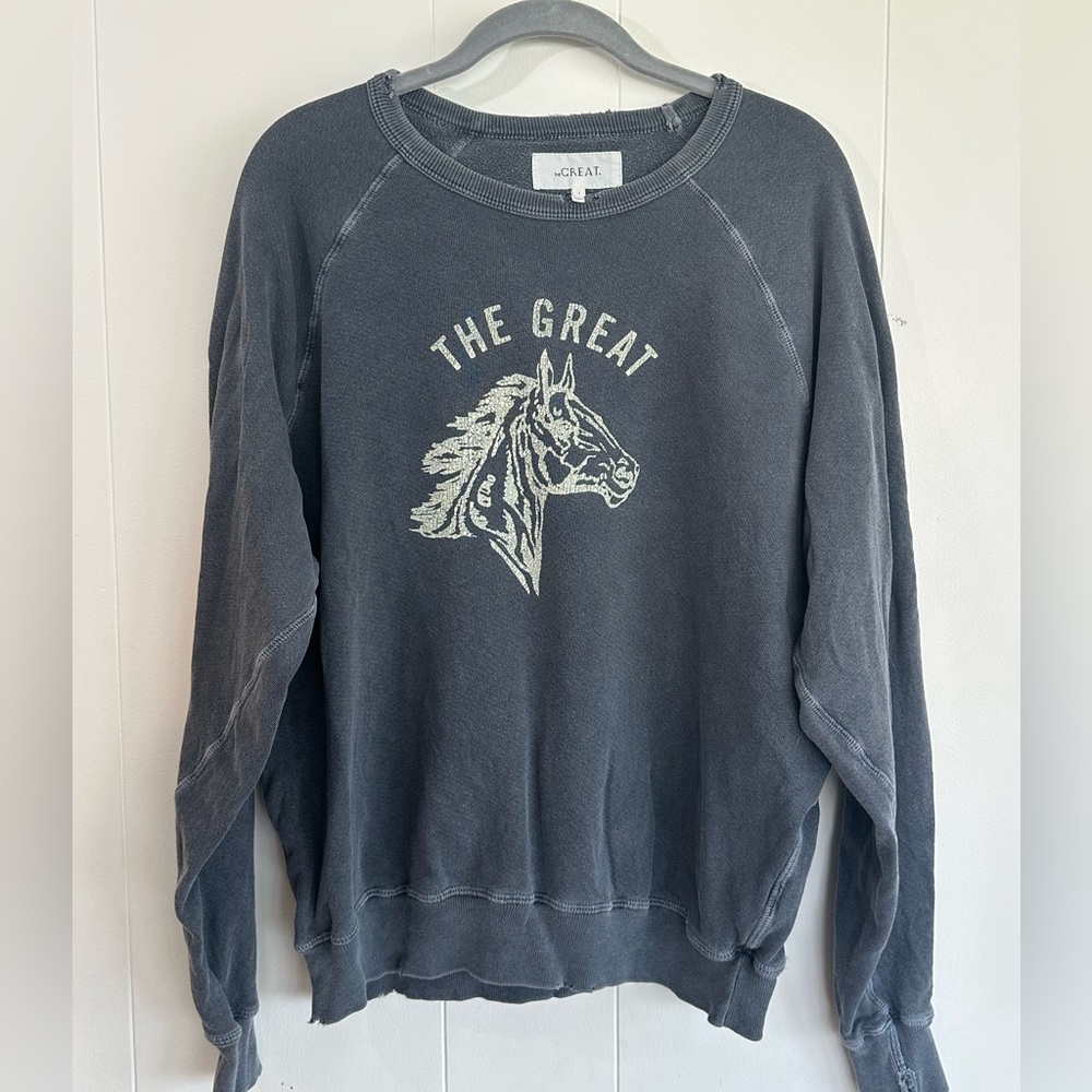 The Great. College sweatshirt bronco design distressed size 1